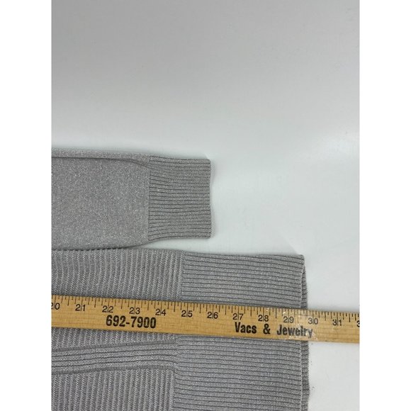 Style & Co. Women's Gray Knit Long Sleeve Collared Tunic Sweater Size Medium - Picture 9 of 10